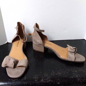 Lucky Brand Nolwiah Suede Leather Bow toe Heels